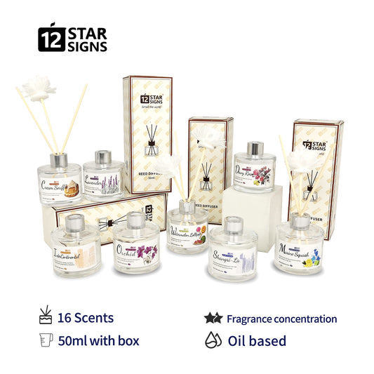 12StarSigns 50ml Perfume Reed Diffuser