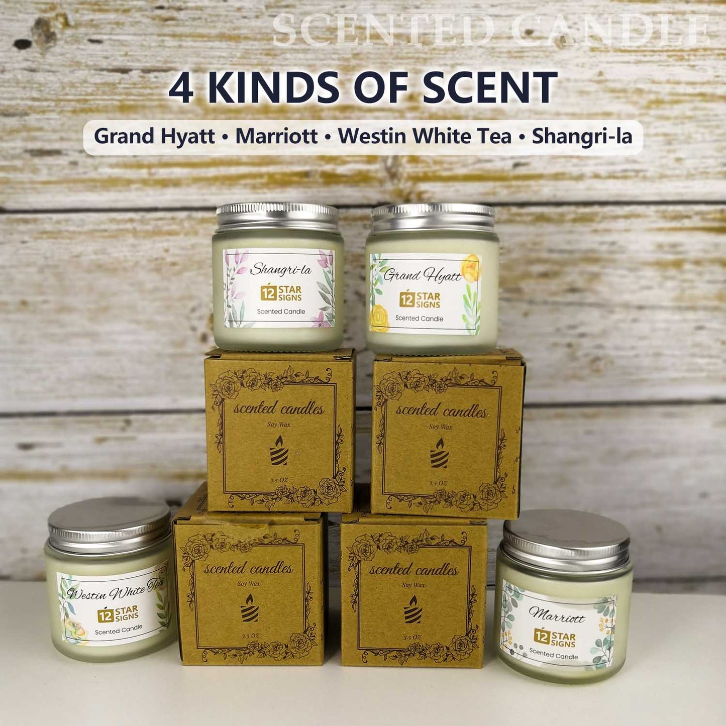 12StarSigns 22hrs Scented Candle Hotel Scents