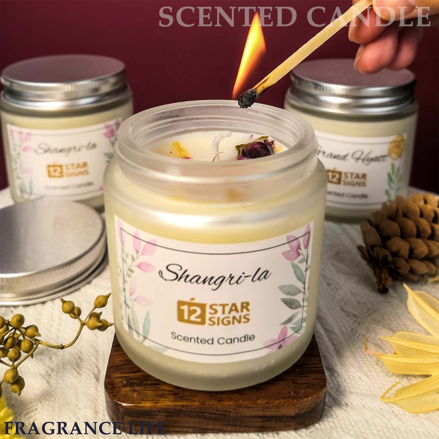 12StarSigns 22hrs Scented Candle Hotel Scents