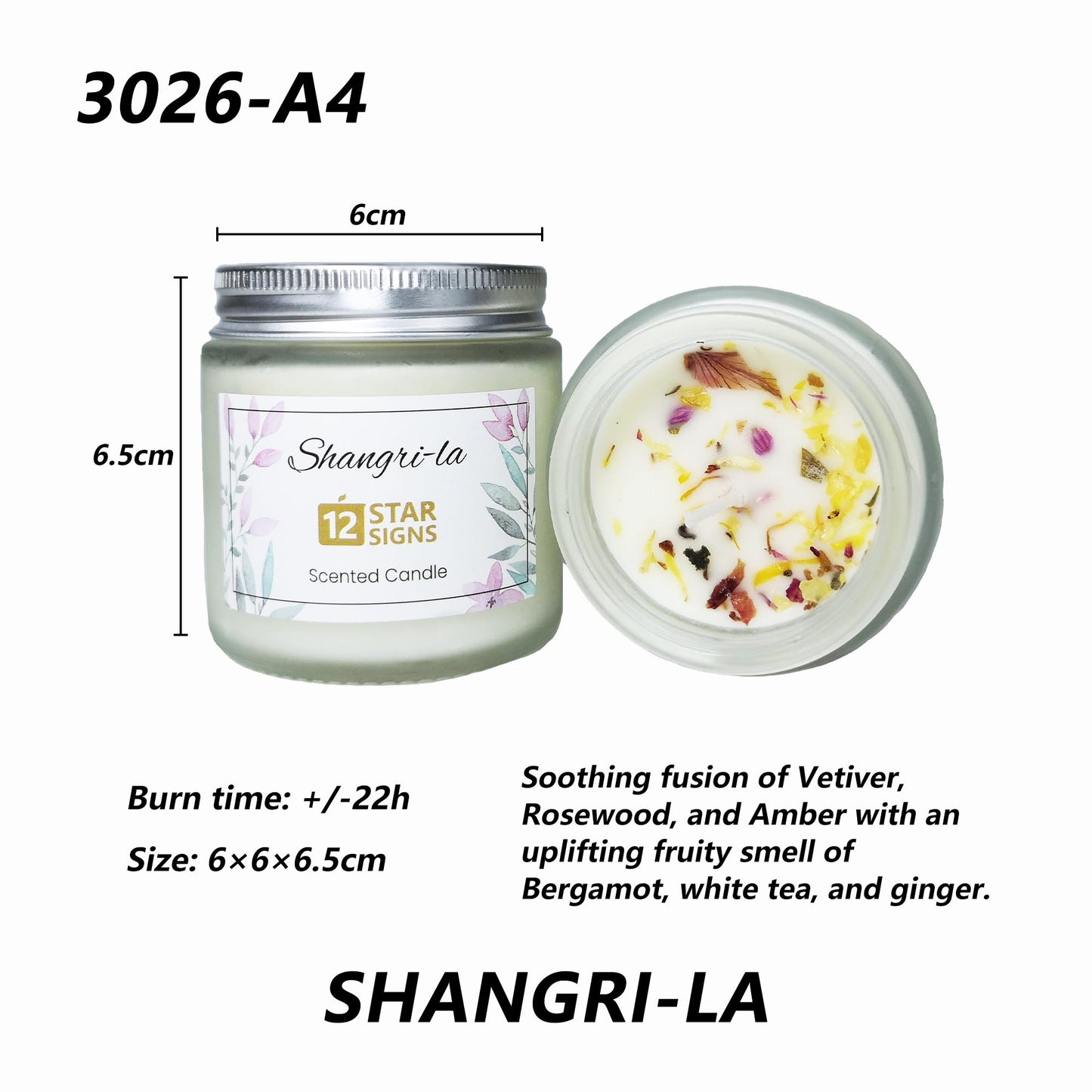 12StarSigns 22hrs Scented Candle Hotel Scents