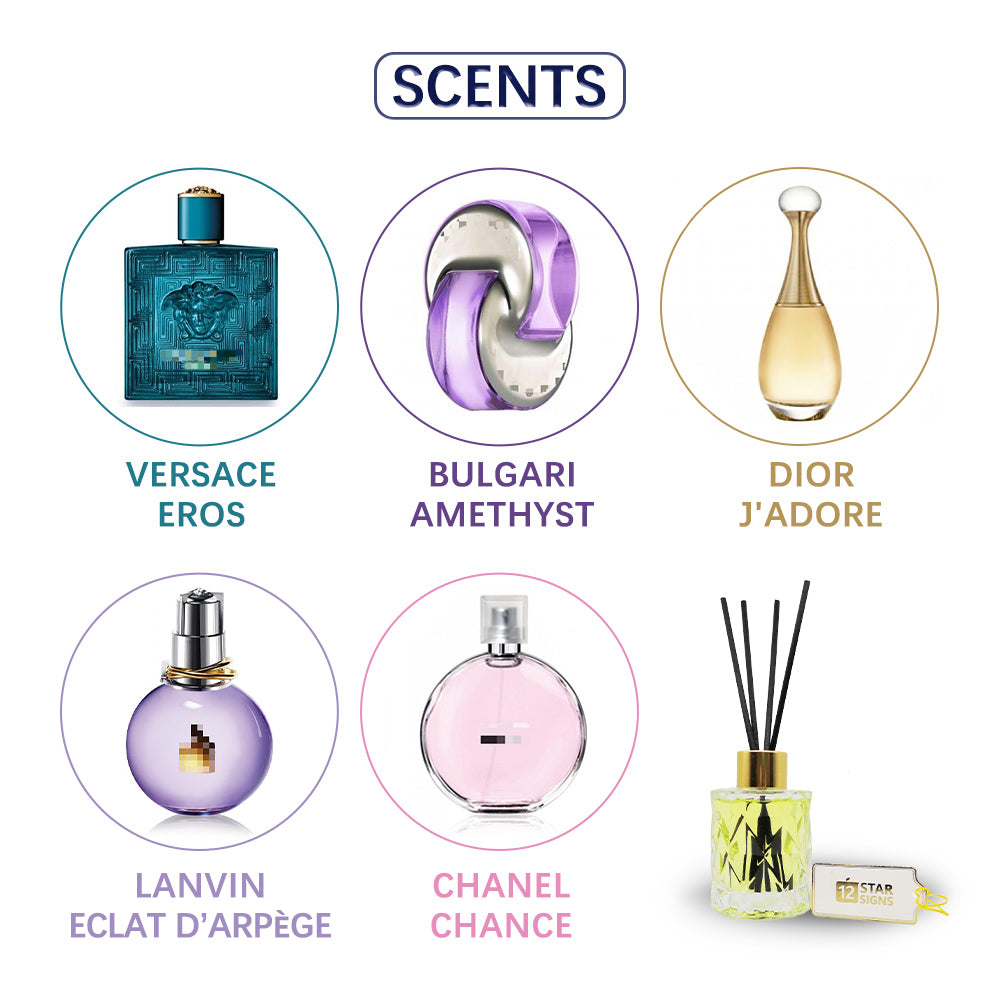 12StarSigns Perfume Scents Reed Diffuser